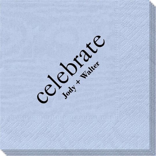 Big Word Celebrate Moire Napkins